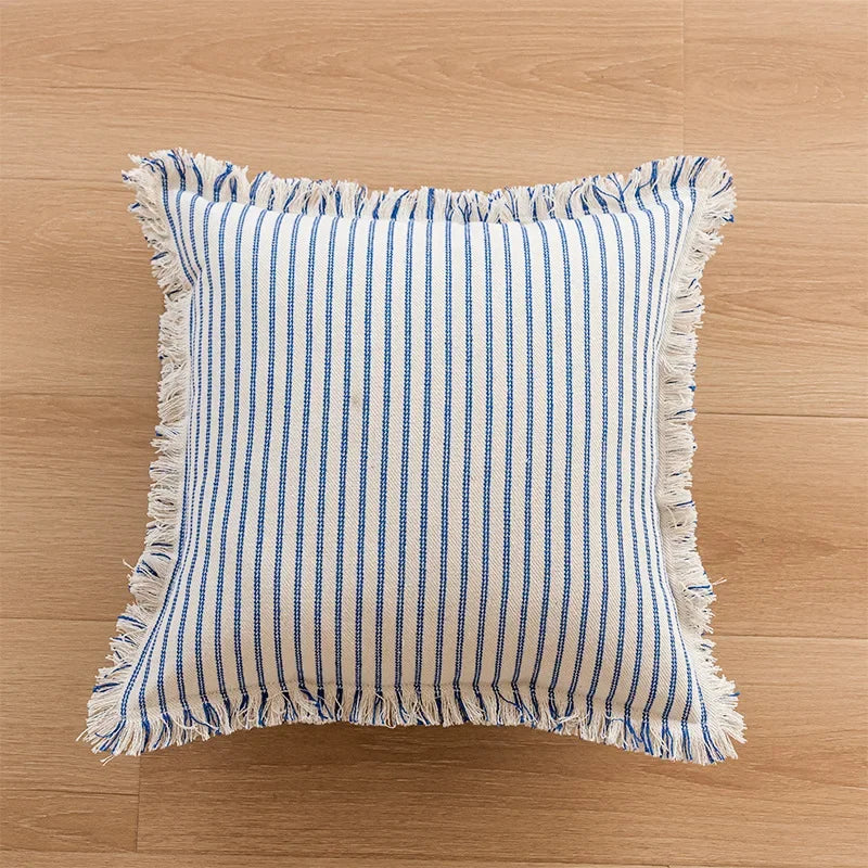 Jacquard Kissenbezug mit Fransen – Zeitlos und Bequem