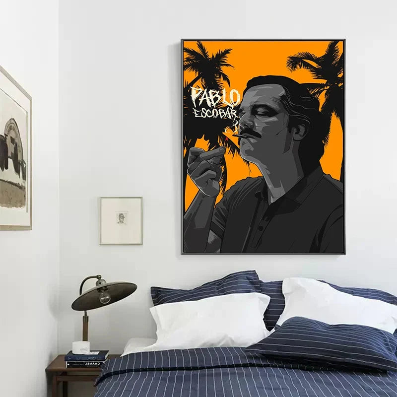 Pablo Escobar Gemälde – Ikonische Kunst für den Einsatz zu Hause