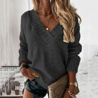 Gemütlicher V-Ausschnitt Pullover