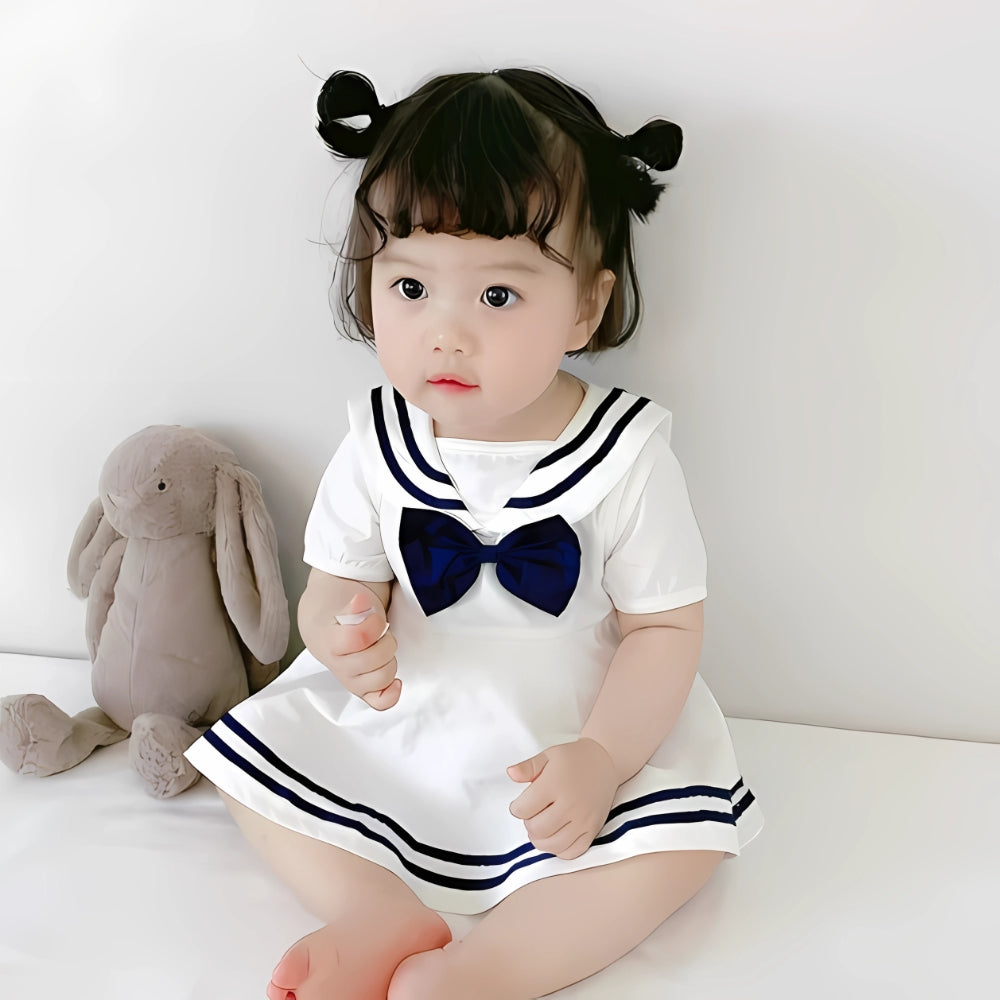 Maritime Babykleid mit Schleife – Süßes sowie Bequemes Sommerdesign