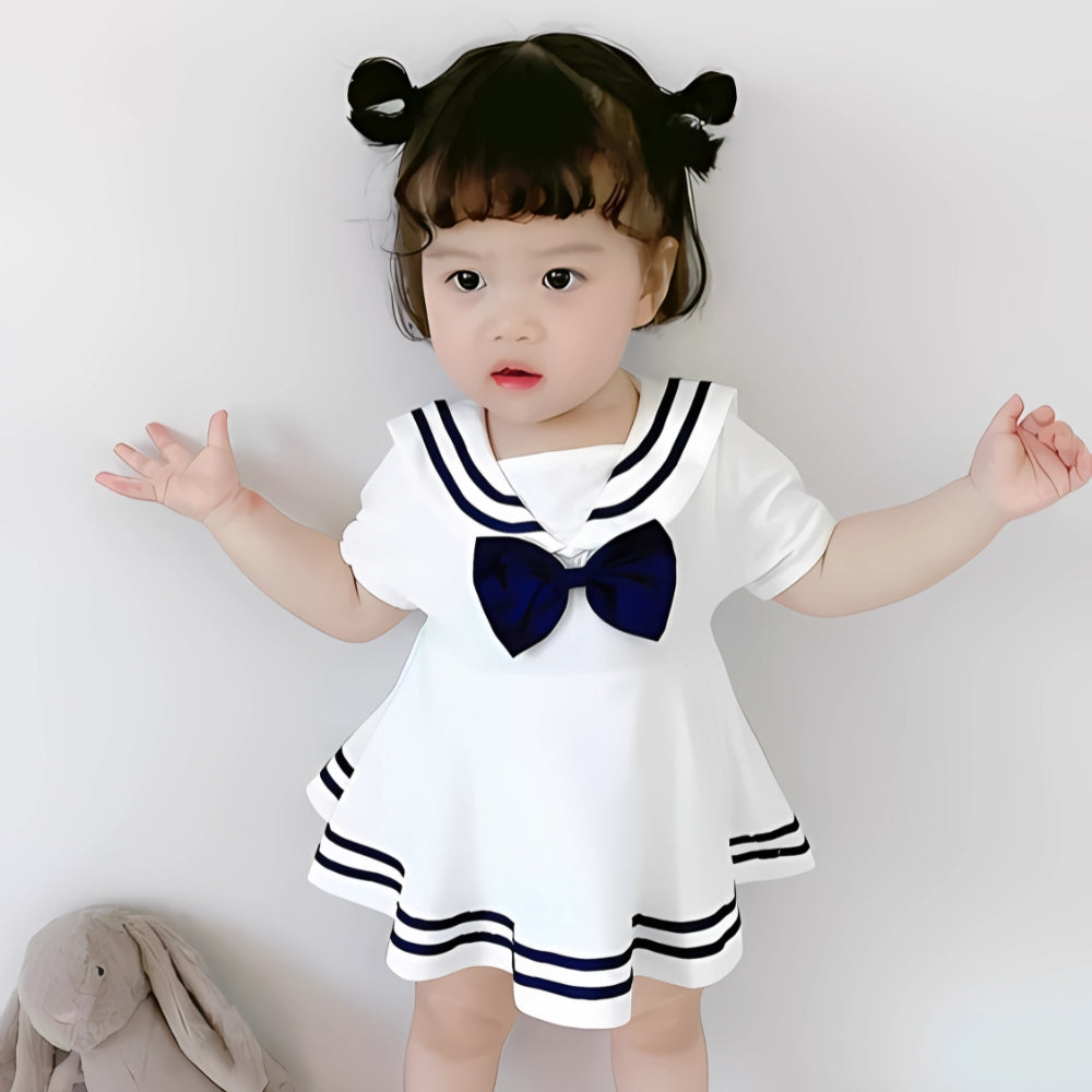 Maritime Babykleid mit Schleife – Süßes sowie Bequemes Sommerdesign