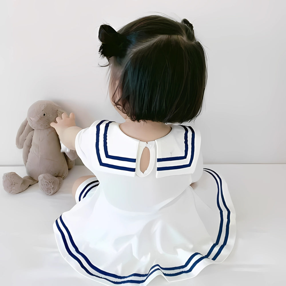 Maritime Babykleid mit Schleife – Süßes sowie Bequemes Sommerdesign
