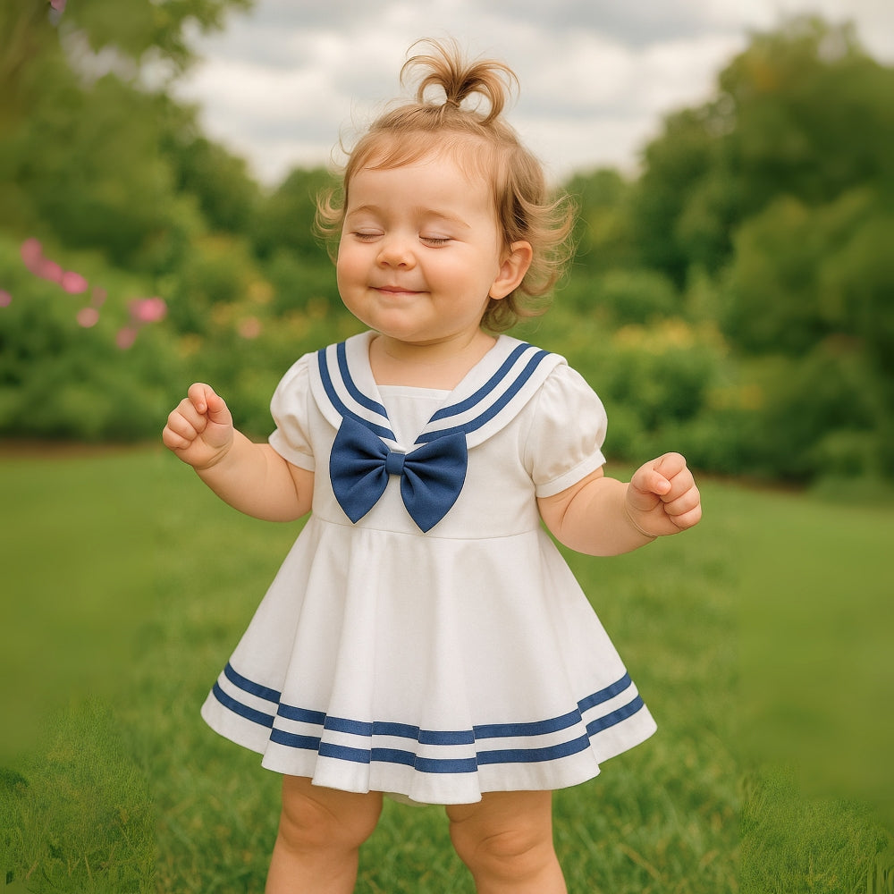 Maritime Babykleid mit Schleife – Süßes sowie Bequemes Sommerdesign