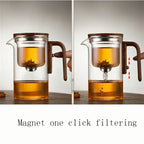 Eleganter Glas-Teebereiter inklusive Holzgriff – Stilvolles Aufbrühen
