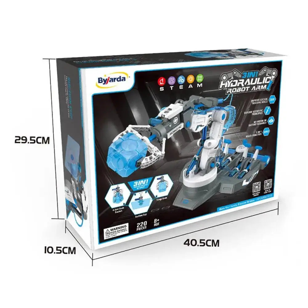 Hydraulischer Roboterarm Bausatz: 3-in-1 Bildungs-Spielzeug
