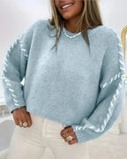 Lässiger warmer Strickpullover