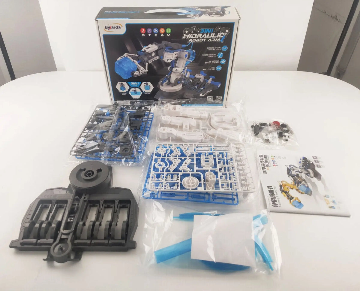 Hydraulischer Roboterarm Bausatz: 3-in-1 Bildungs-Spielzeug