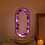 Elegante Amethyst-Kristalllampe: Ambient LED-Beleuchtung zur Entspannung