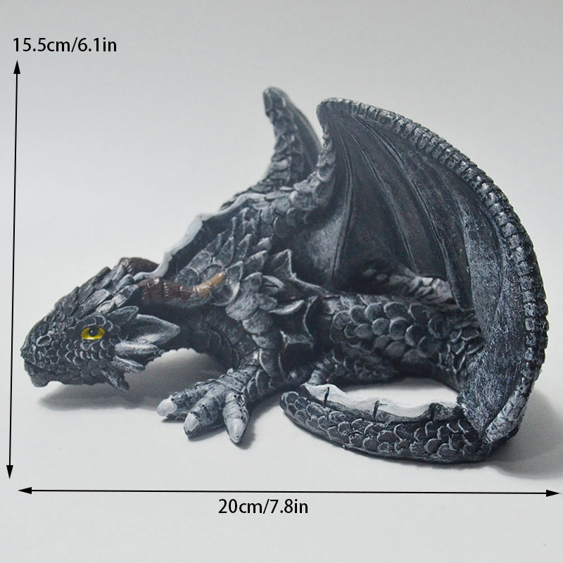 Legendärer Sitzender Drache – Magische Dekoration für Haus sowie Garten