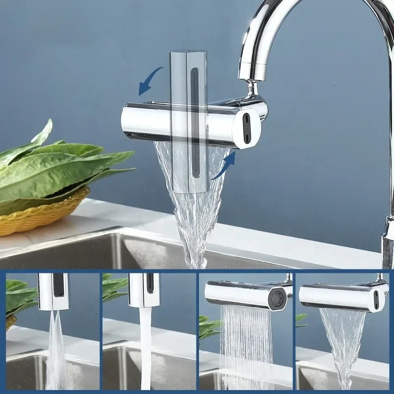 FlexiFlow Wasserhahnaufsatz: 4 Stufen & 360° drehbar