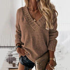 Gemütlicher V-Ausschnitt Pullover