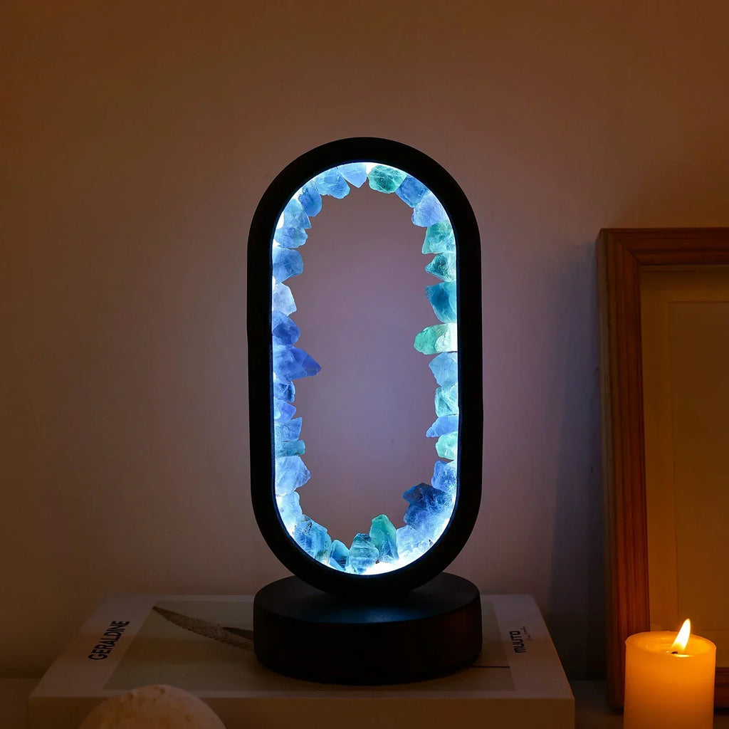 Elegante Amethyst-Kristalllampe: Ambient LED-Beleuchtung zur Entspannung