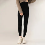 Strick-Kaschmir-Leggings inklusive Hoher Taille – Feinstrick Damenleggings in Neutralen Farbtönen