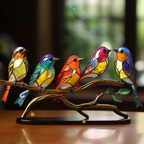Fröhliche Vogelgruppe: Bunte Dekoration