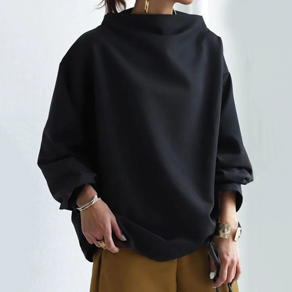 Hochkragen Weiches Stricktop