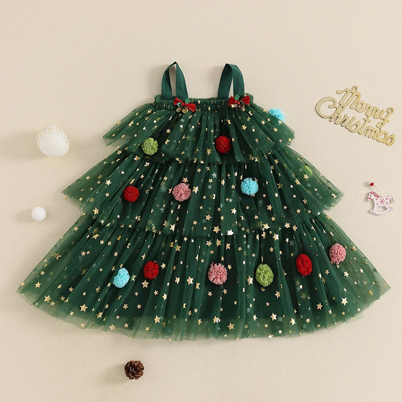 Weihnachtsbaum Kleid für Mädchen: Festlicher Charme