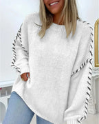 Lässiger warmer Strickpullover