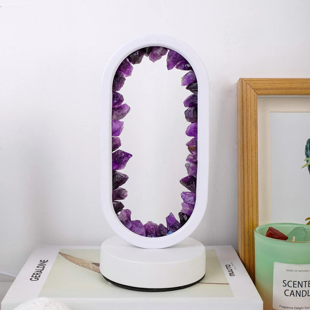 Elegante Amethyst-Kristalllampe: Ambient LED-Beleuchtung zur Entspannung