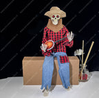 Halloween-Skelett inklusive Banjo – Leuchtende Dekoration mit Sound