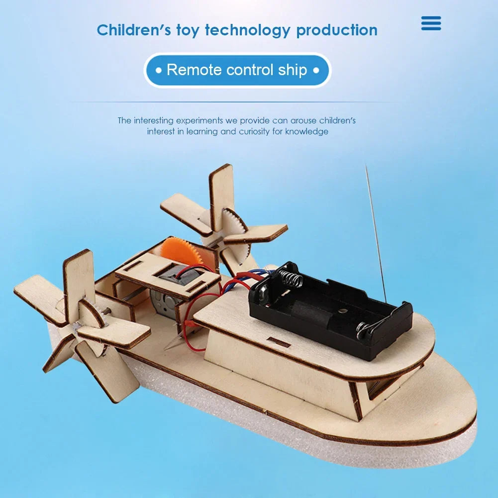 Bildungs Holz DIY Boot: Baue dein eigenes elektrisches Spielboot