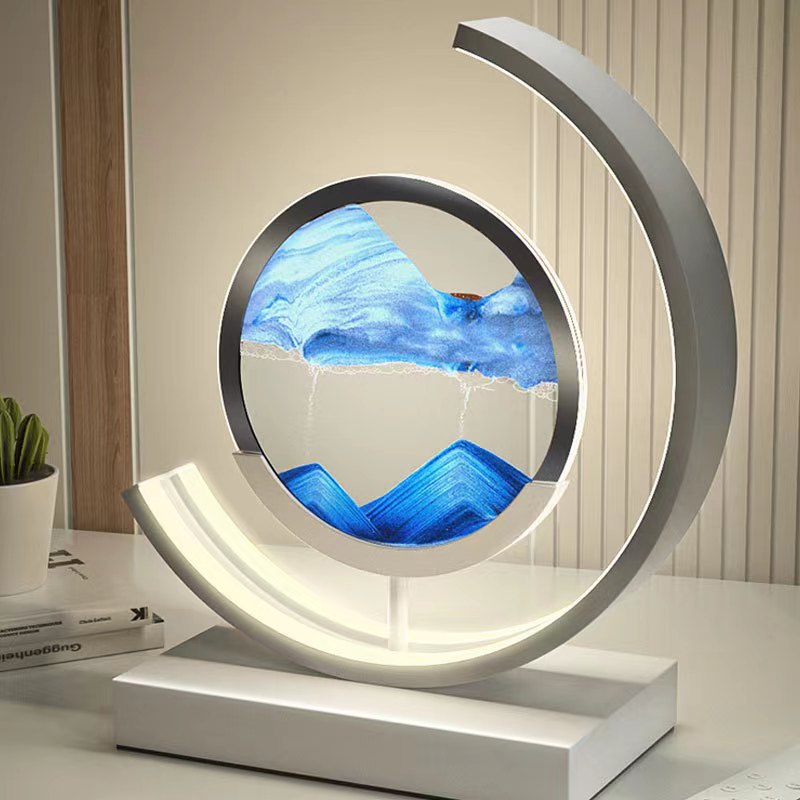 SandLight 3D Sandtischlampe – Entspannendes Design inklusive Bewegtem Sand