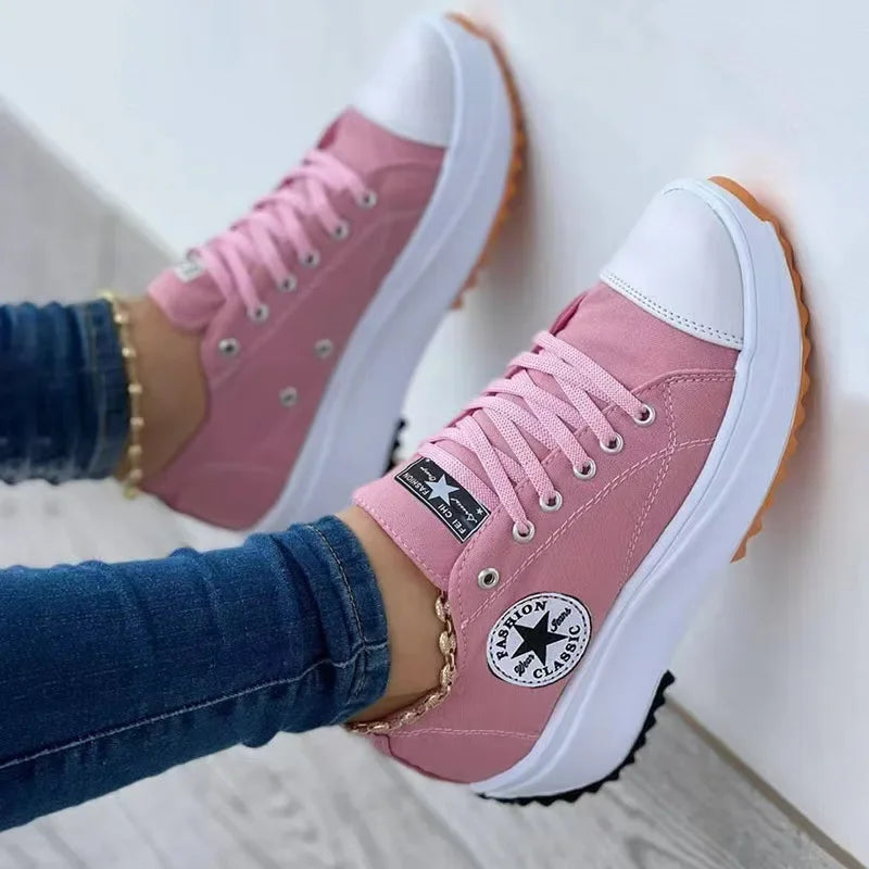 Hohe Damen Sneaker aus Canvas – Modisch und Komfortabel