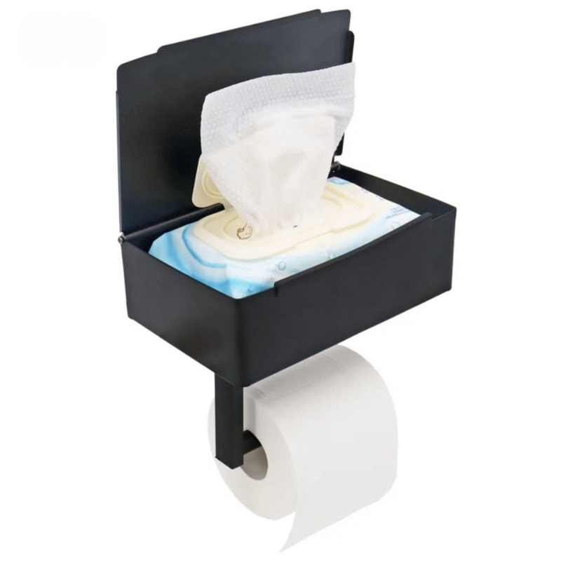 SteelSmart Toilettenpapierhalter – Luxuriöses Design inklusive Praktischem Aufbewahrungsfach