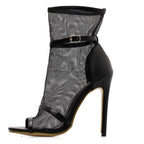 Stiefel mit Stiletto-Absatz und Peeptoe