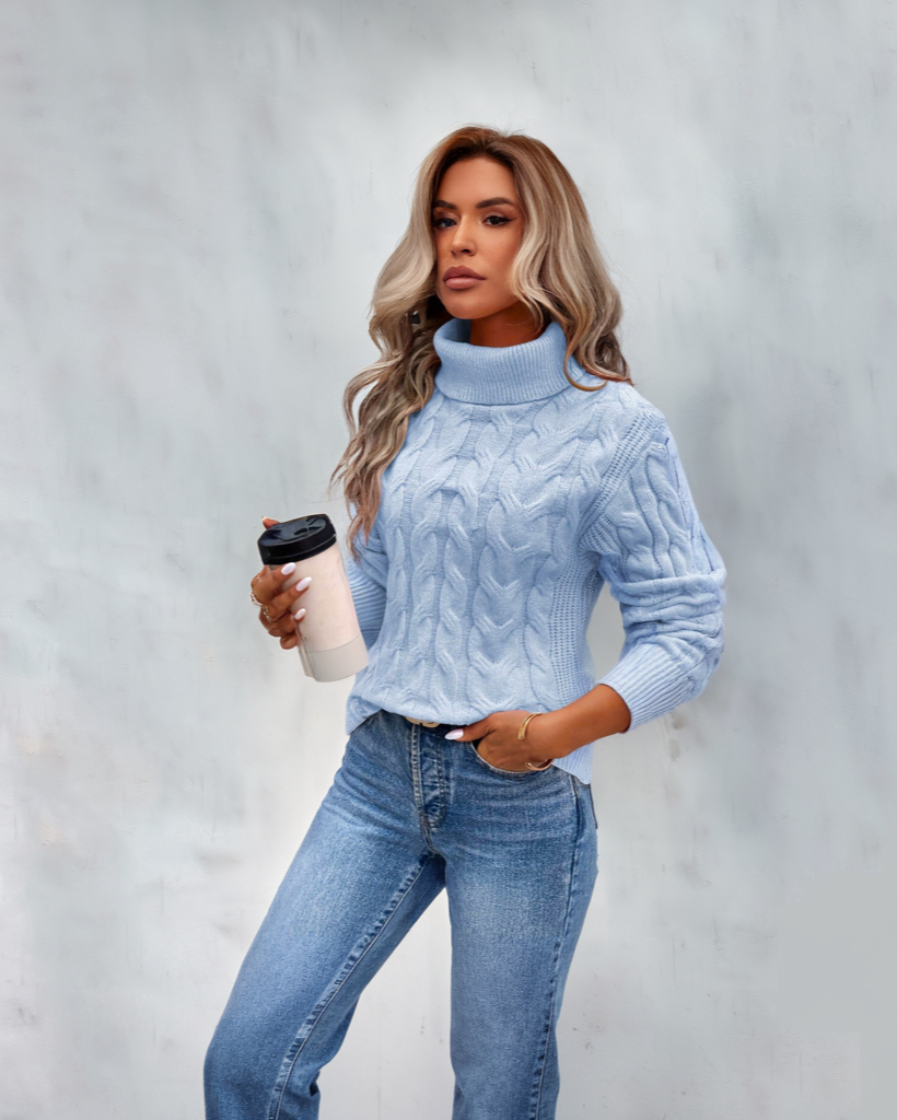 Warmer Strickrollkragenpullover