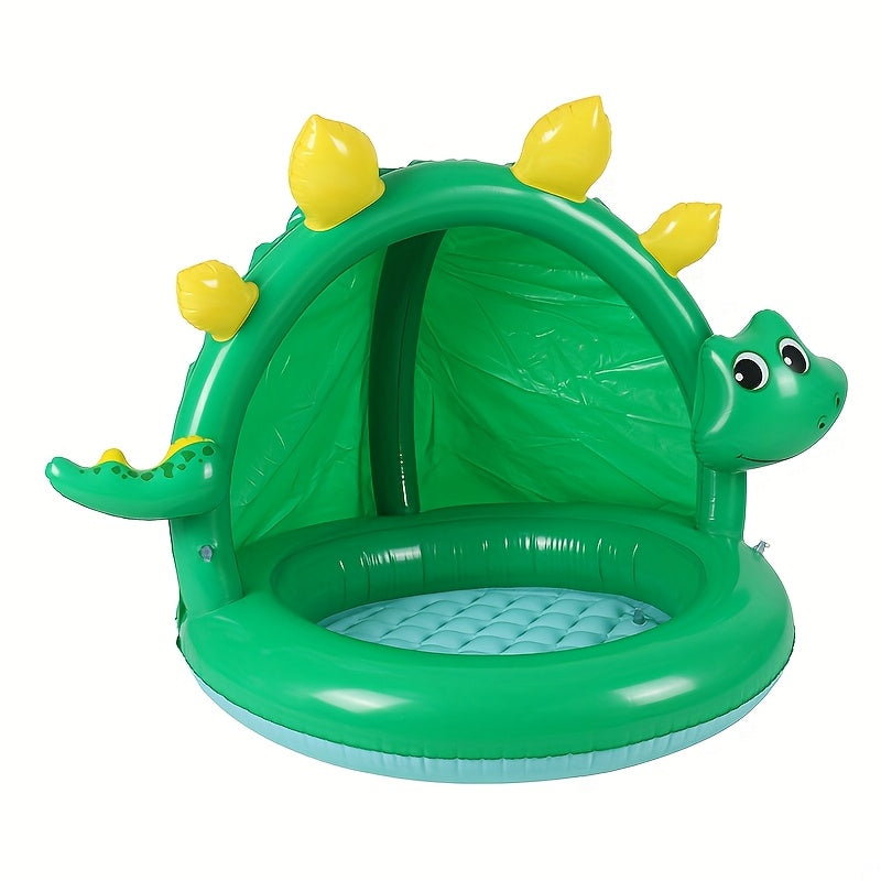 Aufblasbarer Dinosaurierpool für Babys – Mit Sonnenschutz sowie verspieltem Design