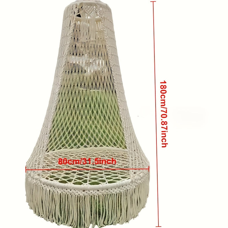 BohoSwing Handgewebter Hängesessel – Entspannte Boho-Vibes