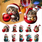 Weihnachts-Katzen-Ornament: Niedliche festliche Baumdekoration