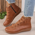 Stiefeletten mit Reißverschluss und Plateau