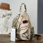 EthnoCharm Stickerei Rucksack – Künstlerisch und Funktional