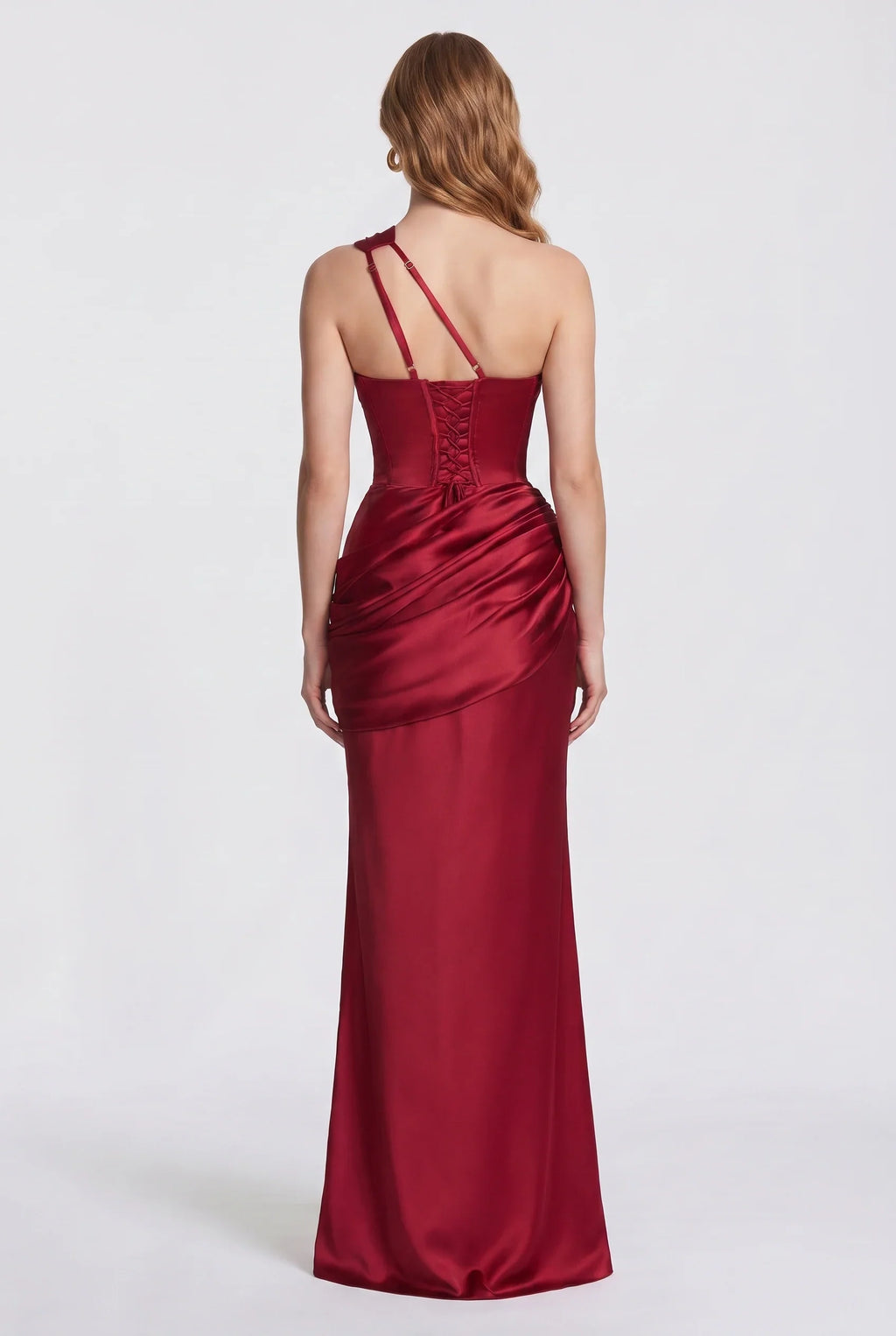 Twisted – Satin-Maxikleid mit Cut-outs