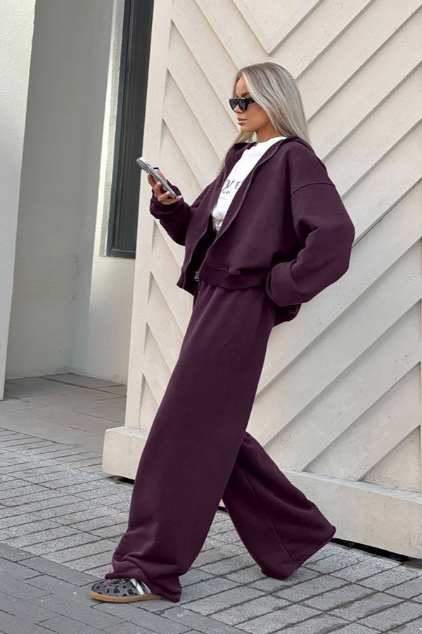 Zweiteiliges Set im Vintage-Stil in Dunkel Lila