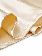 Damen Satin-Maxikleid mit Chiffon-Cape