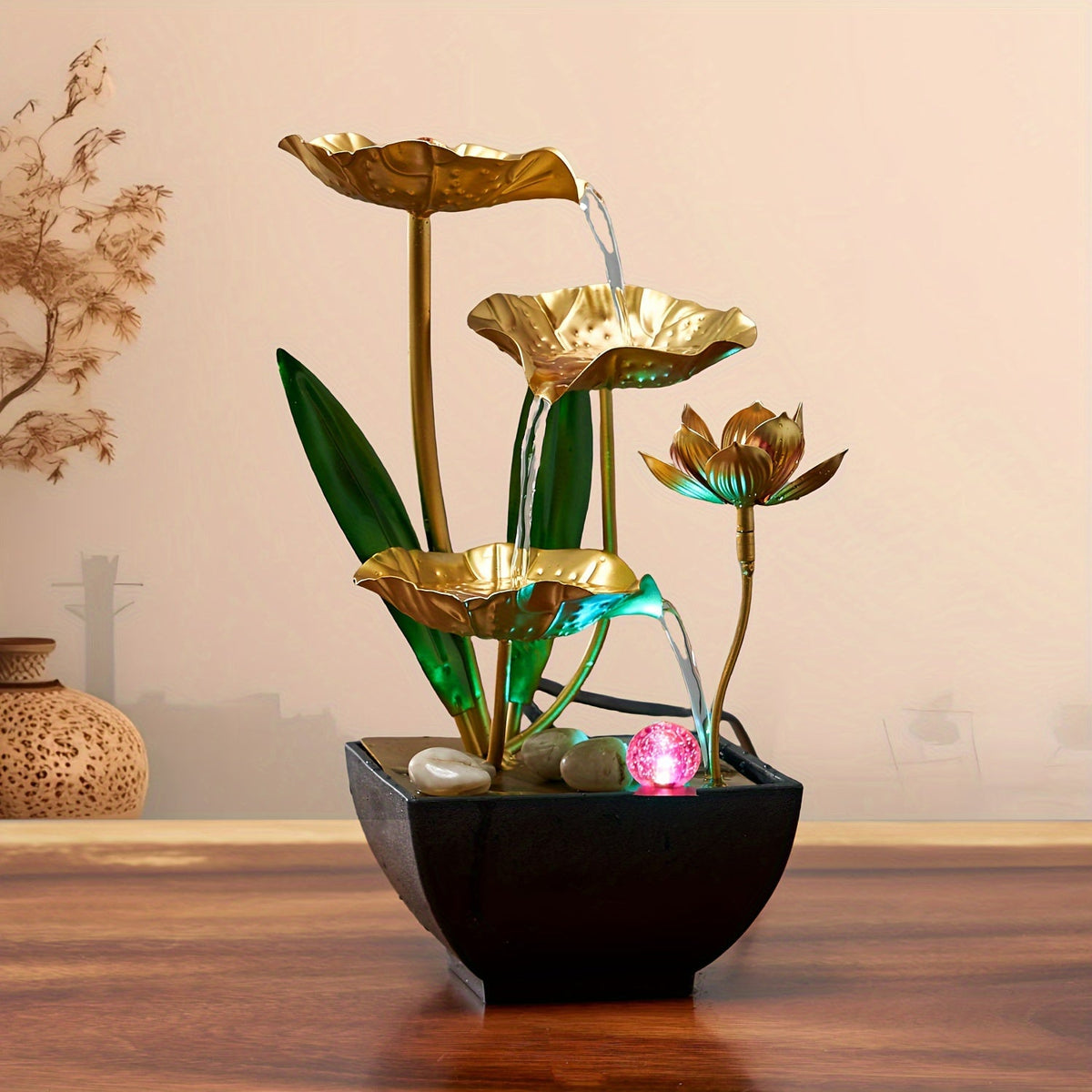 Serene Lotus Innenbrunnen – Beruhigend sowie Stimmungsvoll