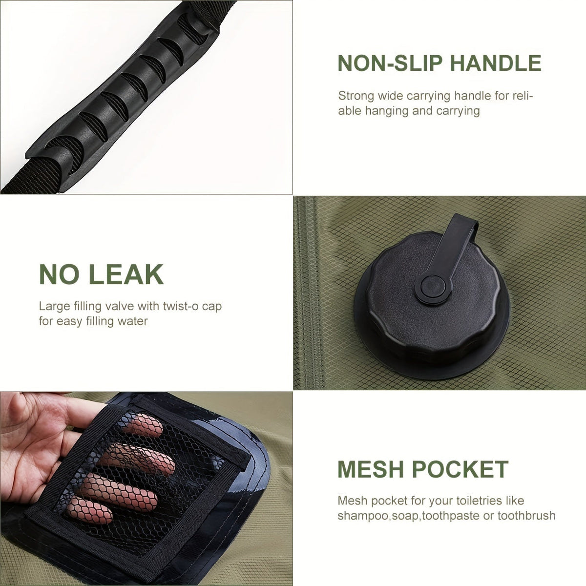 SunnyFlow Solar-Dusche Sack – Funktional, Auslaufsicher und Mit Temperaturmesser