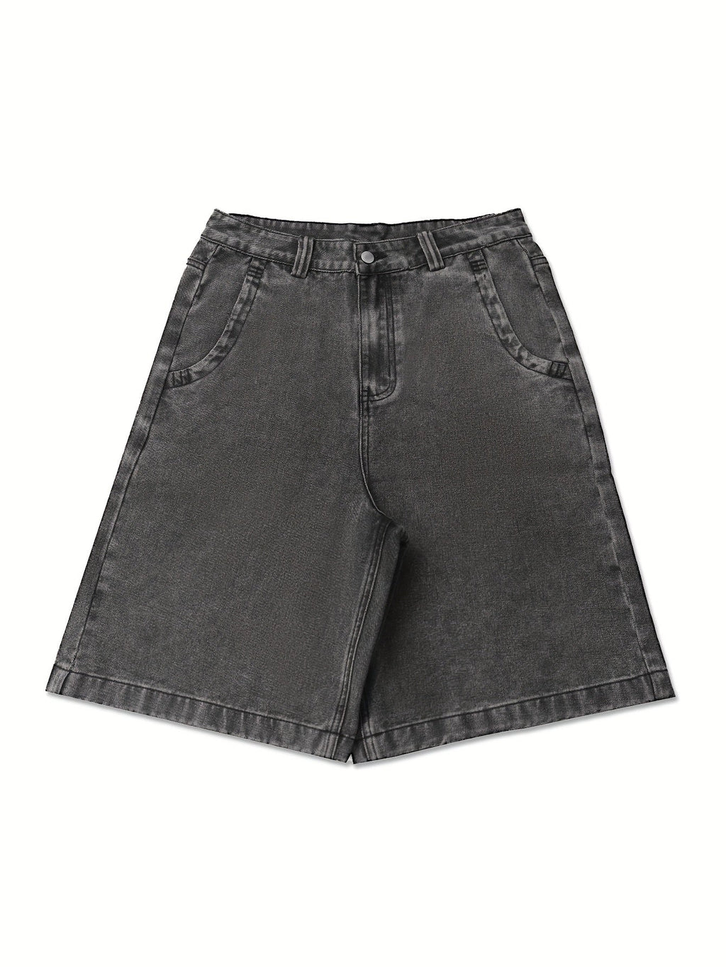 Lässige Bermuda-Denim-Shorts – Lockere Passform inklusive Stilvollen Blumenstickereien