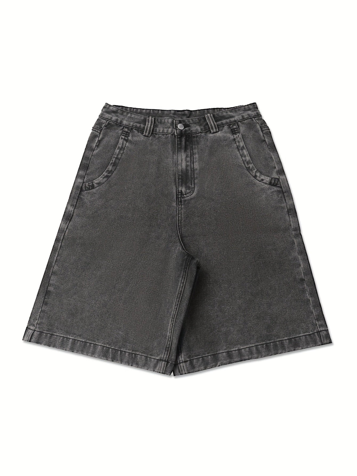 Lässige Bermuda-Denim-Shorts – Lockere Passform inklusive Stilvollen Blumenstickereien