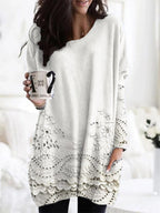 Bedruckter Gemütlicher Pullover