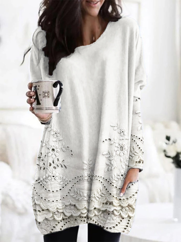 Bedruckter Gemütlicher Pullover
