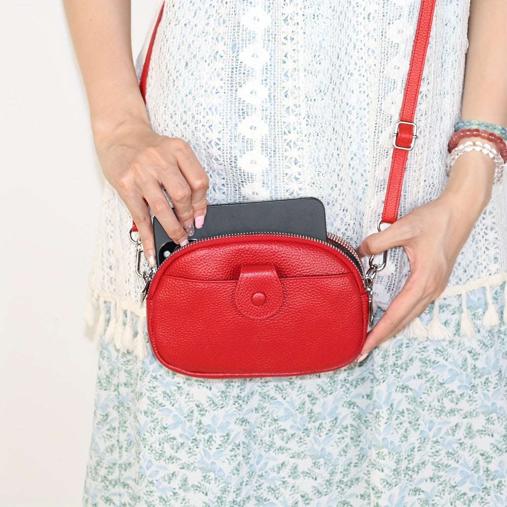 Große Kapazität Vintage Crossbody Tasche – Echtleder inklusive mehreren Fächern