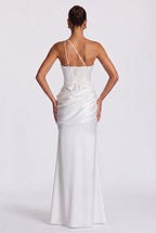Twisted – Satin-Maxikleid mit Cut-outs