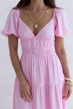 Butterfly – Maxikleid mit Puffärmeln