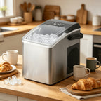 Kompakte Eiswürfelmaschine mit schneller Eisproduktion für den Einsatz zu Hause und unterwegs