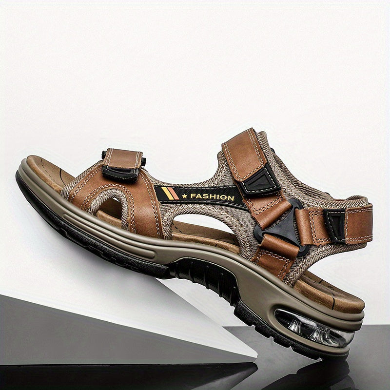 Premium Herren Leder Sandalen – Verstellbar sowie Mit Dämpfung