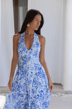 Seaside – Maxikleid mit V-Ausschnitt und Neckholder