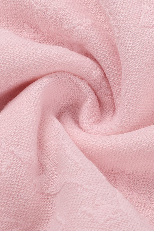 Schulterfreies Maxikleid mit Blumenmuster in Rosa